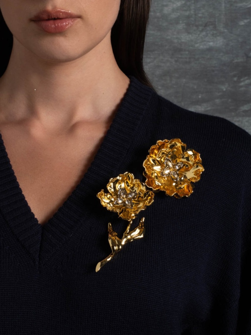 Alexis Bittar Jardin Rose Pin - Picture 3 of 3